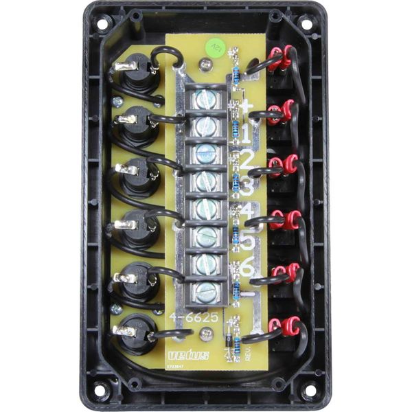 Vetus P6F12 Vertical Switch Panel 6 Way (12V / Fused)