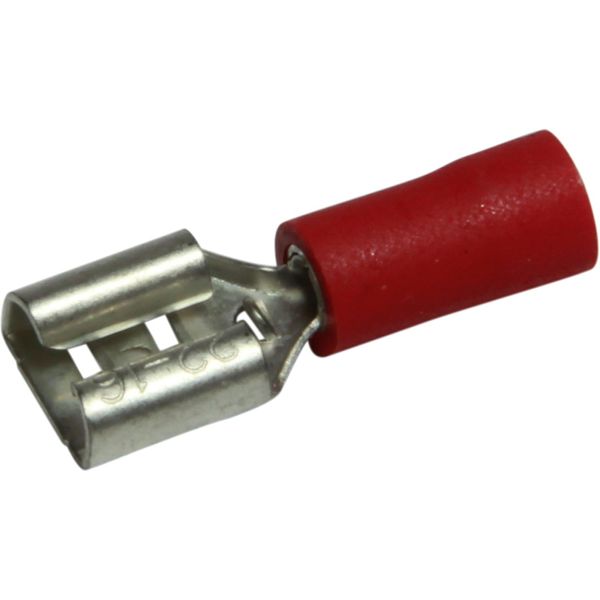 AMC Red Female Spade Terminal (6.3mm x 0.8mm / 50 Pack)