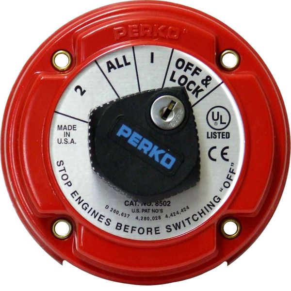 Perko Standard Battery Isolator 250A with Lock (12-32V)