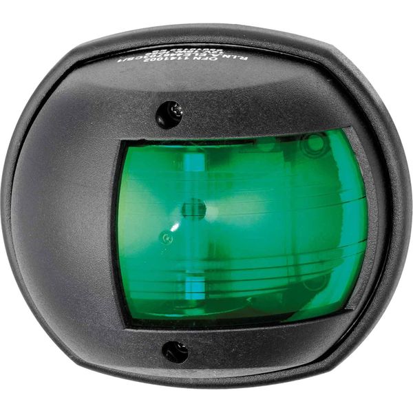 Compact Starboard Green Navigation Light (Black Case / 12V / 10W)