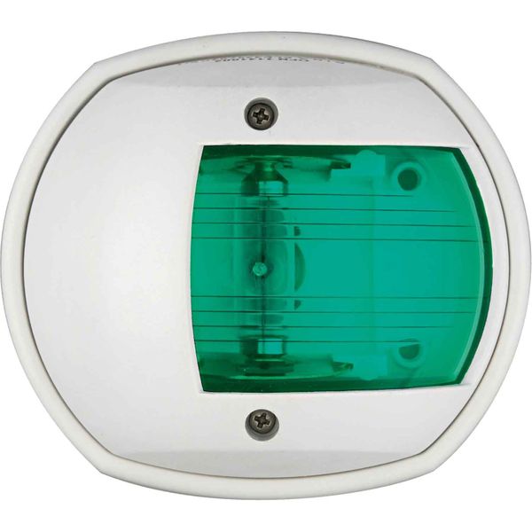 Compact Starboard Green Navigation Light (White Case / 12V / 10W)