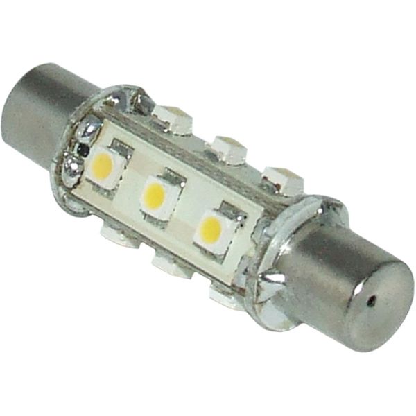 Warm White LED Indented Festoon Navigation Light Bulb (10V - 30V / 1W)
