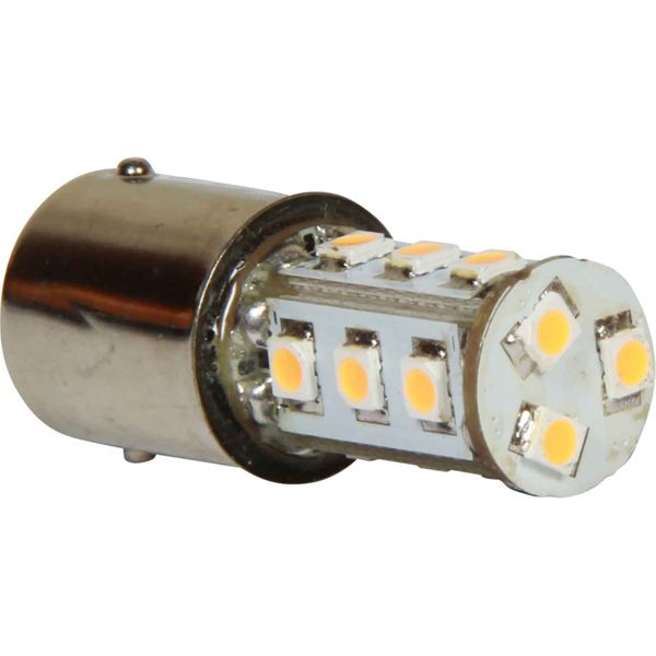White LED BA15s Light Bulb (10V - 30V / 1.4W)