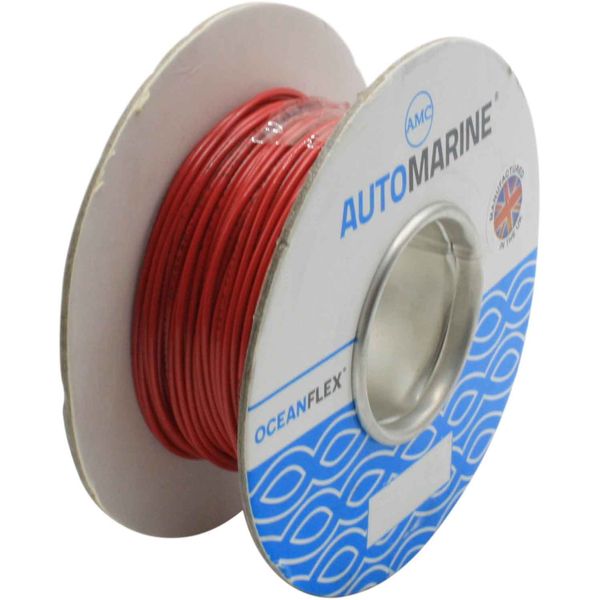 Oceanflex Tinned Thin Wall Cable for LEDs (Red / 1mm&sup2; / 50m)
