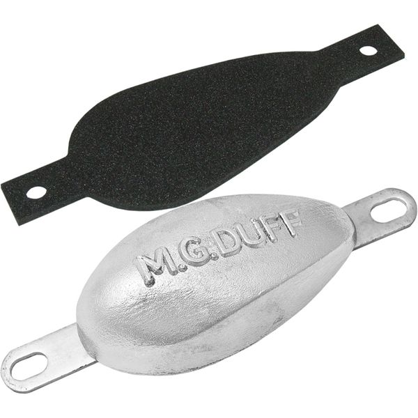 MG Duff ZD77 Pear Shaped Zinc Hull Anode for Salt Waters (2.1kg)