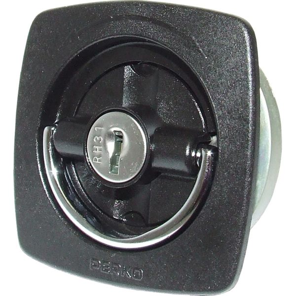 Perko 0931 Locking Flush Latch (With Number 1 Cam Bar & Keys / Black)