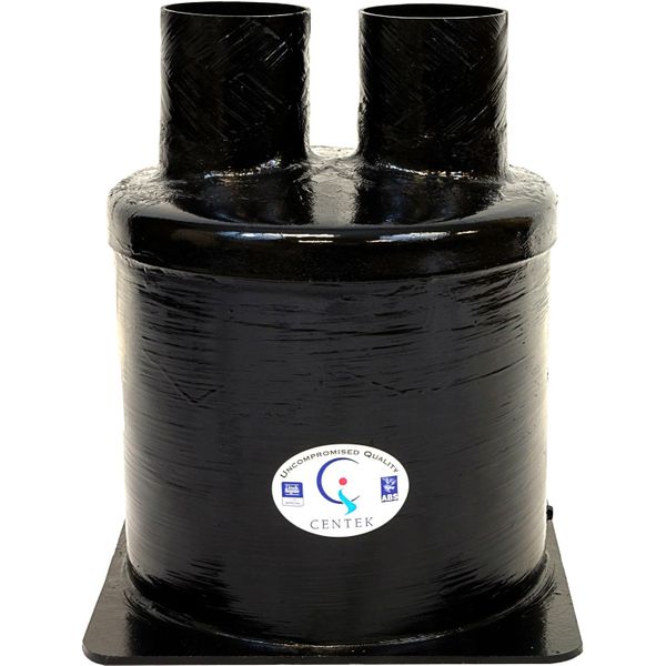 Centek Low Capacity GRP Exhaust Waterlock (Top In - Top Out / 114mm)