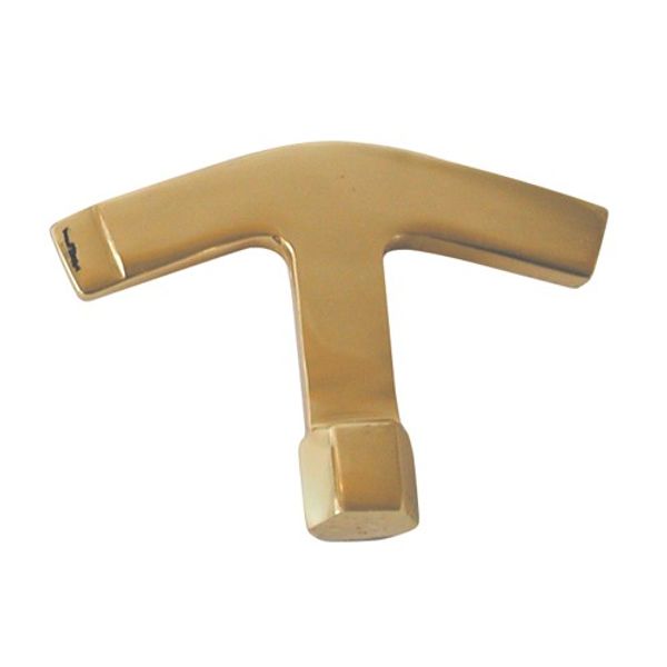 Brass Deck Filler Key for Pump Out and Deck Filler Caps (Hex / Slot)