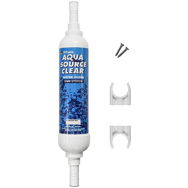 Whale AquaSource Clear Inline Drinking Water Filter (15mm Fittings)