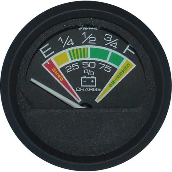 Faria Beede Battery Condition Gauge in Euro Black (Empty - Full)