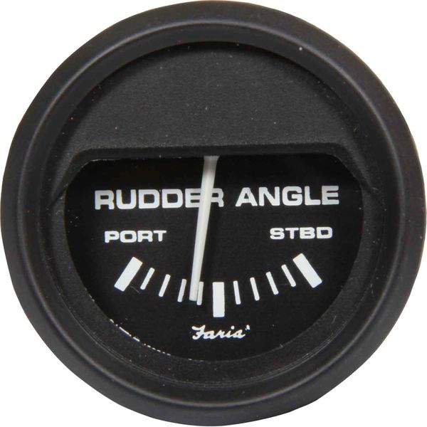 Faria Beede Rudder Angle Position Indicator in Euro Black Style