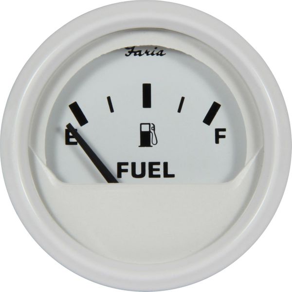 Faria Beede Fuel Level Gauge in Dress White Style (Euro Resistance)