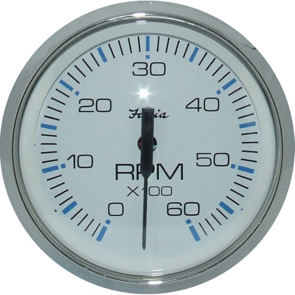 Faria Tachometer in Chesapeake SS White (6000RPM / Petrol Inboard)