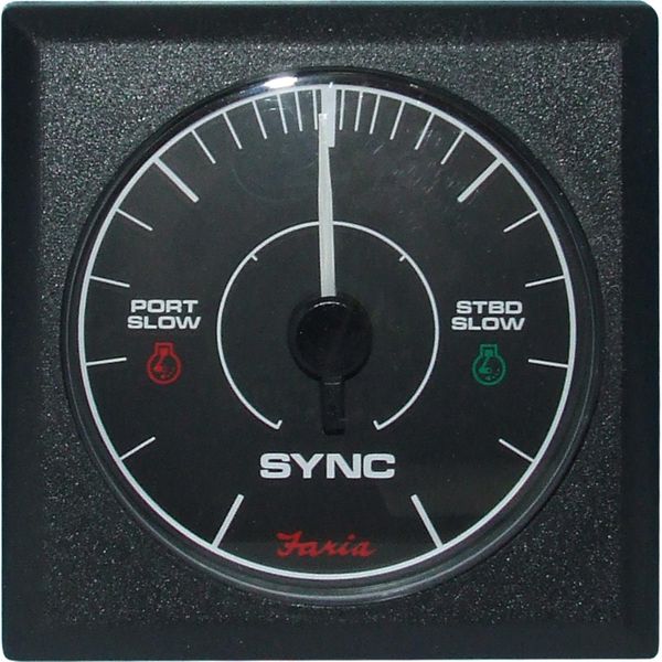 Faria Synchroniser Gauge in Competition Square (Magnetic Pick Up / 5")