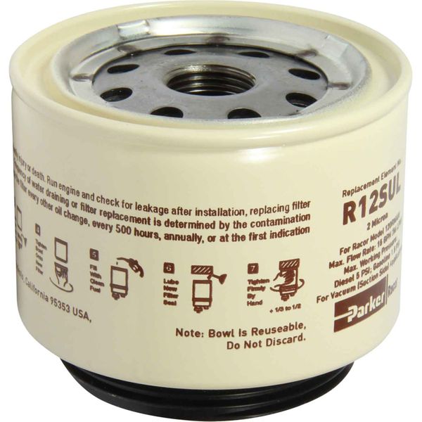 Racor R12SUL Spin-On Fuel Filter Element (2 Micron)