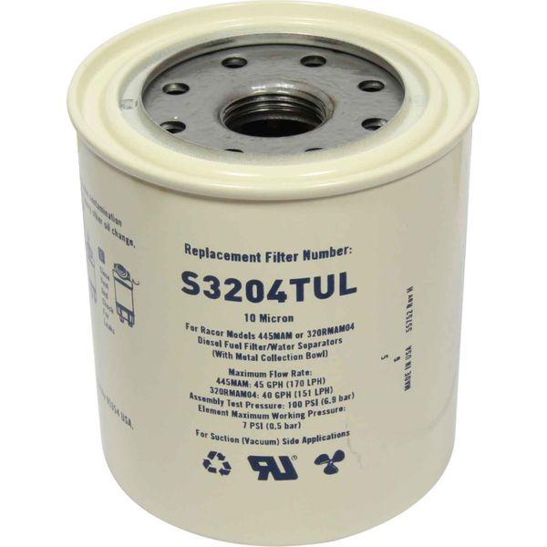 Racor S3204TUL Spin-On Fuel Filter Element (10 Micron)
