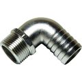 Osculati Stainless Steel 316 90 Degree Hose Tail (1" BSP - 30mm Hose)