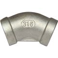 Osculati Stainless Steel 316 45 Degree Elbow (3/8" BSP Female)
