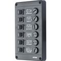 Vetus P6F24 Vertical Switch Panel 6 Way (24V / Fused)