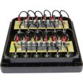 Vetus P12F12 Horizontal Switch Panel 12 Way (12V / Fused)