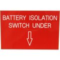 Battery Isolation Label (75mm x 50mm)