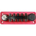 VTE Red Power Distribution Busbar (1 x 1/4" Post & 30 x 6.3mm Tabs)
