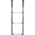 4Dek Stainless Steel Telescopic Folding Ladder (880 x 300mm / 3 Steps)