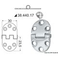 Osculati Stainless Steel Hinge (47mm x 30mm / Standard Pin)