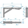 Roca Stainless Steel Folding Bracket (317mm x 24mm)