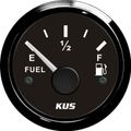 KUS Fuel Level Gauge with Black Stainless Bezel (US Resistance)
