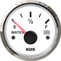 KUS Water Level Gauge with Stainless Bezel (White / Euro Resistance)
