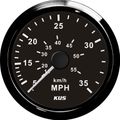 KUS Mechanical Speedometer Gauge 35MPH (Black Bezel & Dial)