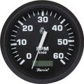 Faria Beede Tacho/Hourmeter in Euro Black (6000RPM / Petrol Inboard)