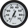 Faria Beede Tachometer in Euro White Style (7000RPM / Petrol Outboard)