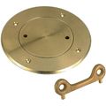 Perko 0526 Chrome Bronze Deck Plate with Key (212mm OD, 127mm Opening)